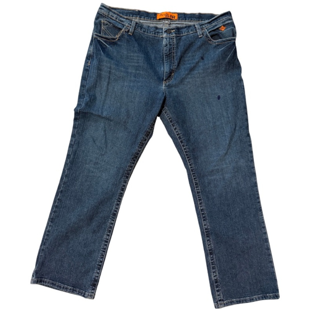 Wrangler FR Flame Resistant Relaxed Fit Jeans with Medium-Dark Wash